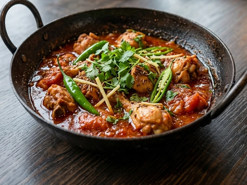 Shinwari style chicken karahi at Chutney Express Edmonton
